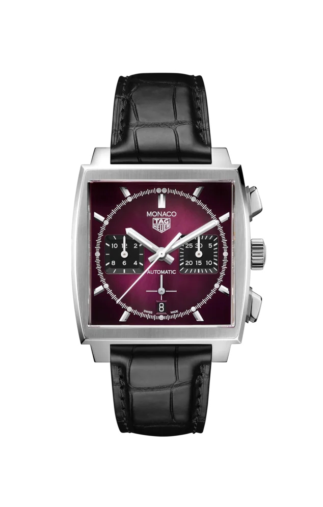 TAG Heuer CBL2118.FC6518 : Monaco Calibre Heuer 02 Stainless Steel / Purple