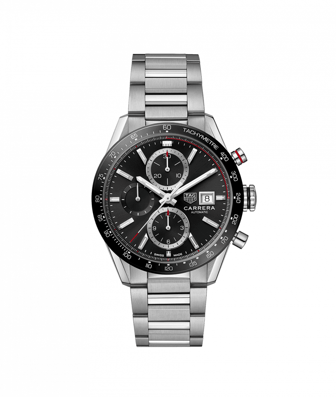 TAG Heuer CBM2110.BA0651 : Carrera Calibre 16 41 Stainless Steel / Black / Bracelet