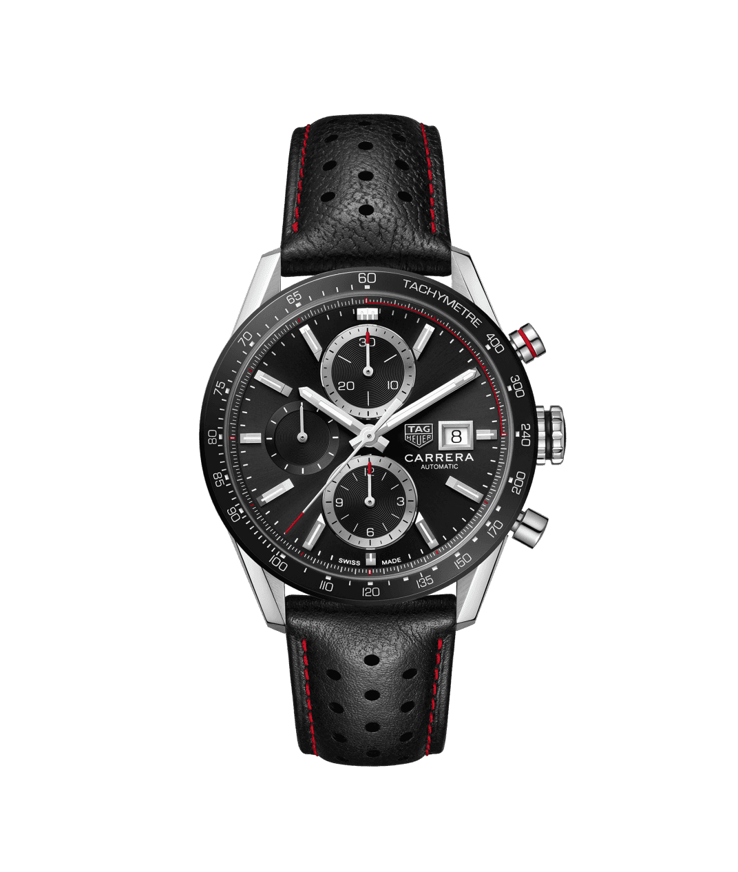 TAG Heuer CBM2110.FC6454 : Carrera Calibre 16 41 Stainless Steel / Black / Calf