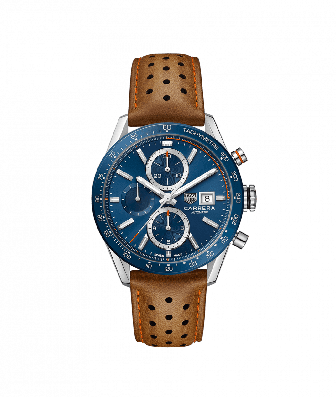 TAG Heuer CBM2112.FC6455 : Carrera Calibre 16 41 Stainless Steel / Blue / Calf