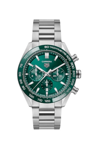 TAG Heuer CBN2A1N.BA0643 : Carrera Calibre Heuer 02 44 Stainless Steel / Green / Bracelet