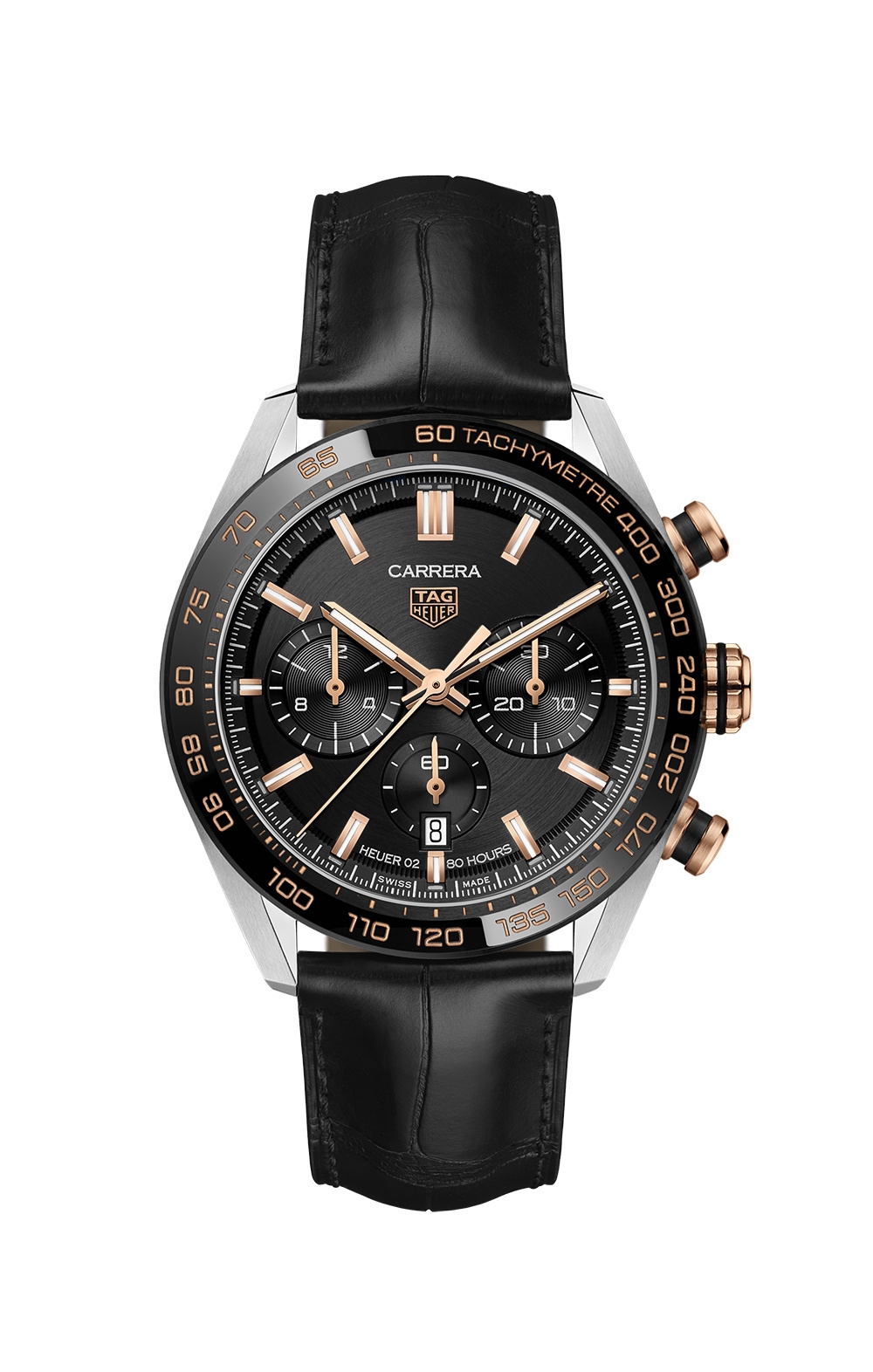 TAG Heuer CBN2A5A.FC6481 : Carrera Calibre Heuer 02 44 Stainless Steel / Rose Gold / Black
