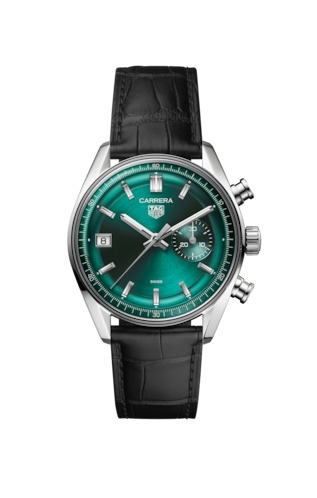 TAG Heuer CBS2211.FC6545 : Carrera Chronograph Dato Glass Box Stainless Steel / Green