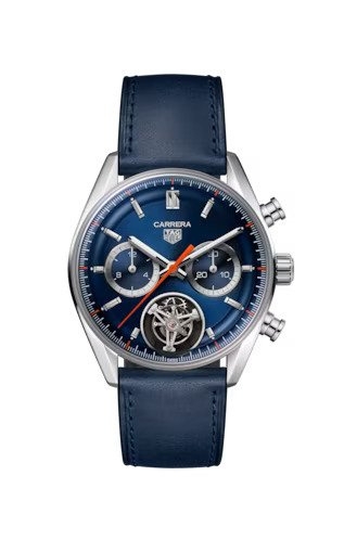 TAG Heuer CBS5010.FC6527 : Carrera Chronograph Tourbillon Glass Box Stainless Steel / Blue