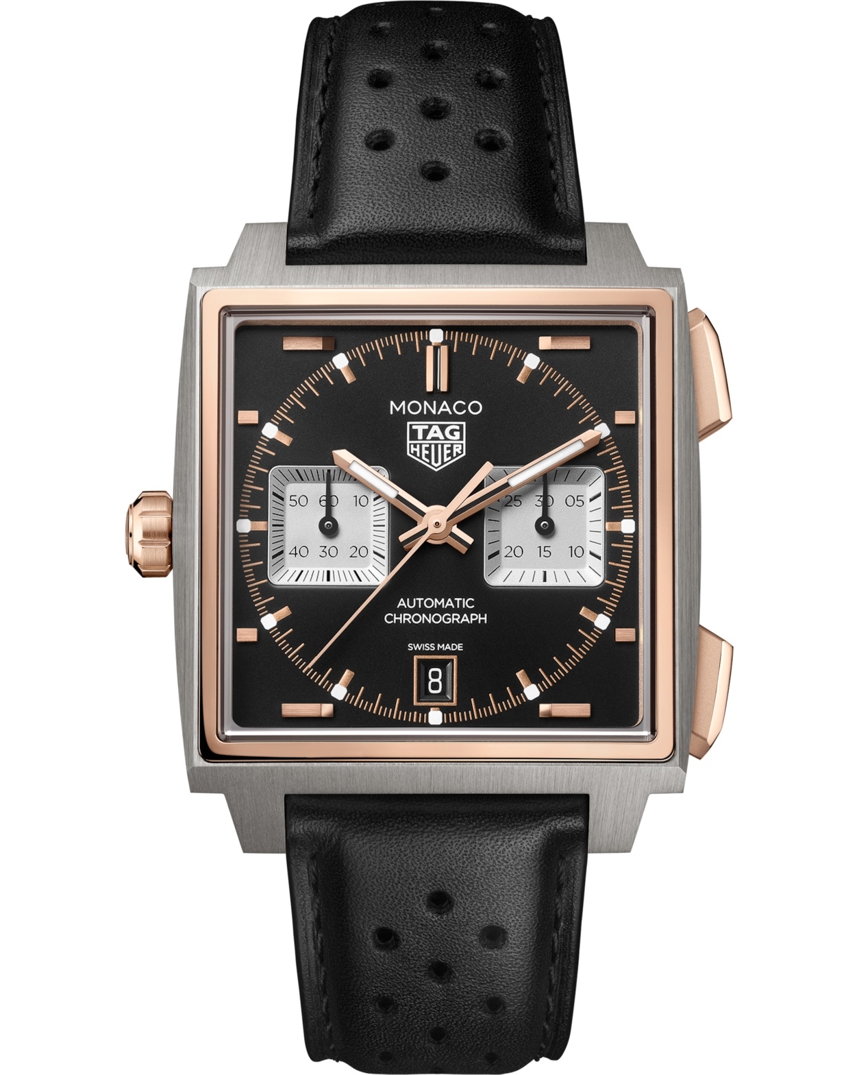 TAG Heuer CDW2150.FC8360 : Monaco TH20 Titanium - Rose Gold / Black