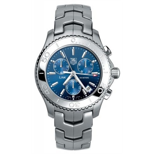 TAG Heuer CJ1112.BA0576 : Link Quartz Chronograph 1/10th Stainless Steel / Blue
