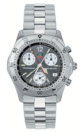 TAG Heuer CK1113.BA0328 : 2000 Chronograph Stainless Steel / Grey / Bracelet
