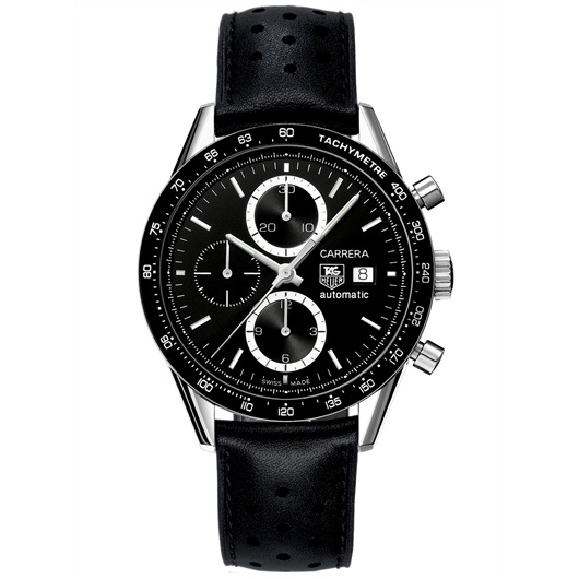 TAG Heuer CV2010.FC6233 : Carrera Calibre 16 41 Stainless Steel / Black / Calf
