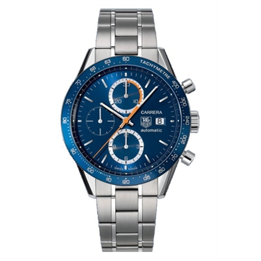 TAG Heuer CV2015.BA0786 : Carrera Calibre 16 41 Stainless Steel / Blue / Bracelet