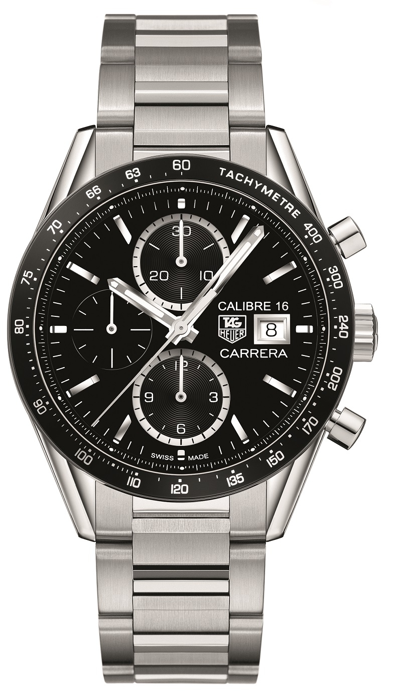 TAG Heuer CV201A.JA0727 : Carrera Calibre 16 41 Stainless Steel / Black / Bracelet