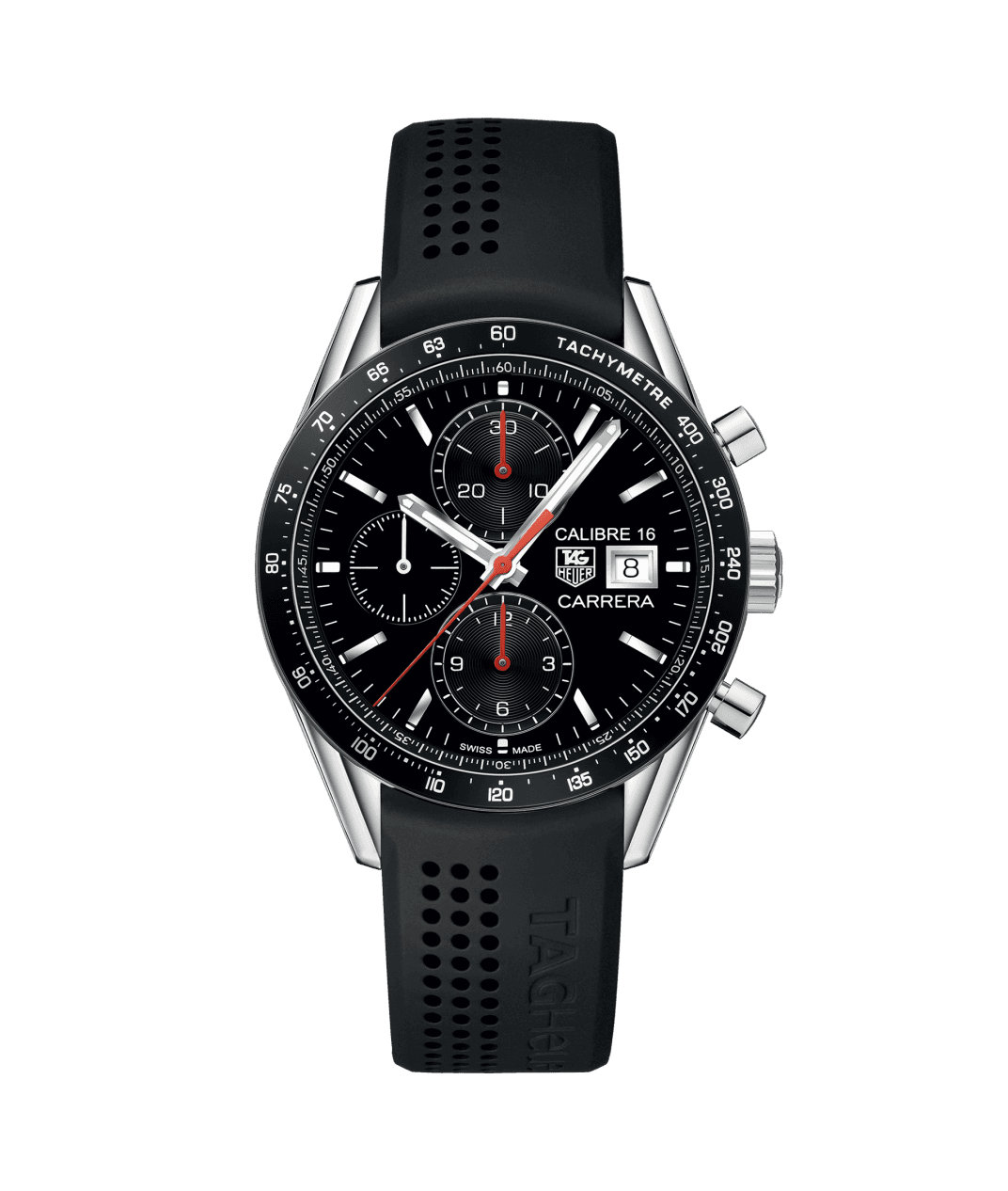 TAG Heuer CV201AK.FT6040 : Carrera Calibre 16 41 Stainless Steel / Black / Rubber