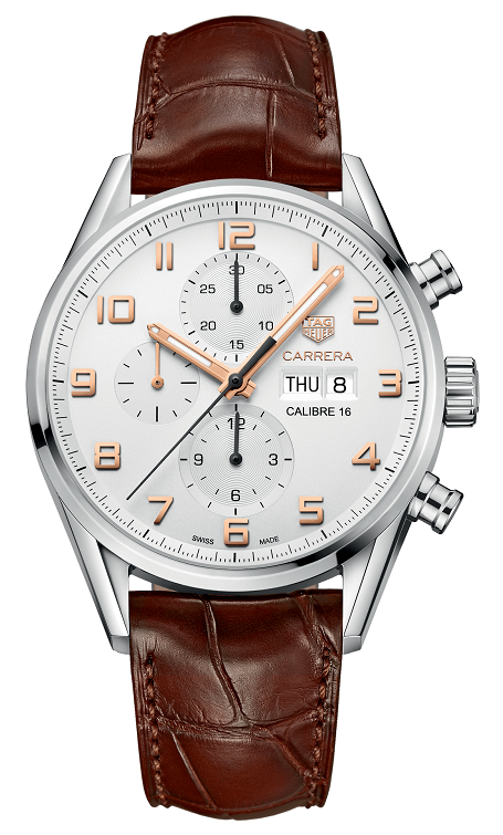 TAG Heuer CV2A1AC.FC6380 : Calibre 16 Day Date 43 Stainless Steel / Silver / Alligator