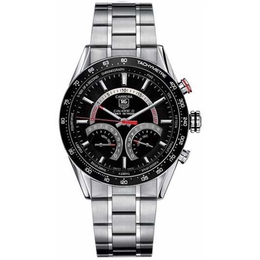 TAG Heuer CV7A10.BA0795 : Carrera Calibre S Laptimer 43 Stainless Steel / Black / Bracelet