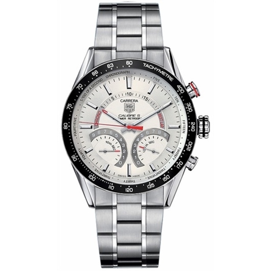 TAG Heuer CV7A11.BA0795 : Carrera Calibre S Laptimer 43 Stainless Steel / Silver / Bracelet