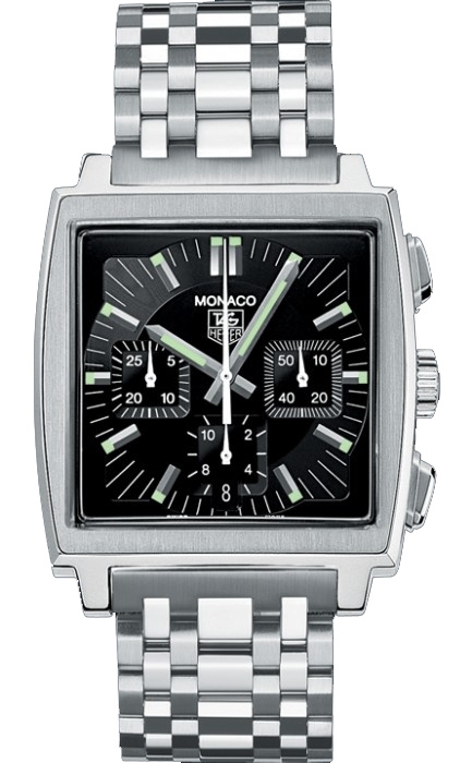 TAG Heuer CW2111.BA0780 : Monaco Calibre 17 Stainless Steel / Black / Bracelet