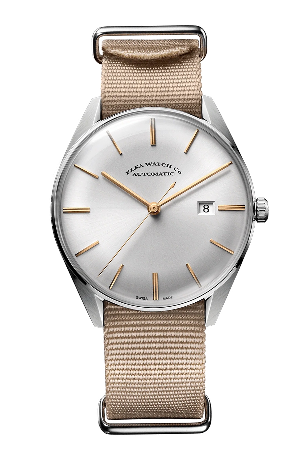 Elka Watch Co. D01-0901 : D-Series Stainless Steel / Grey / NATO