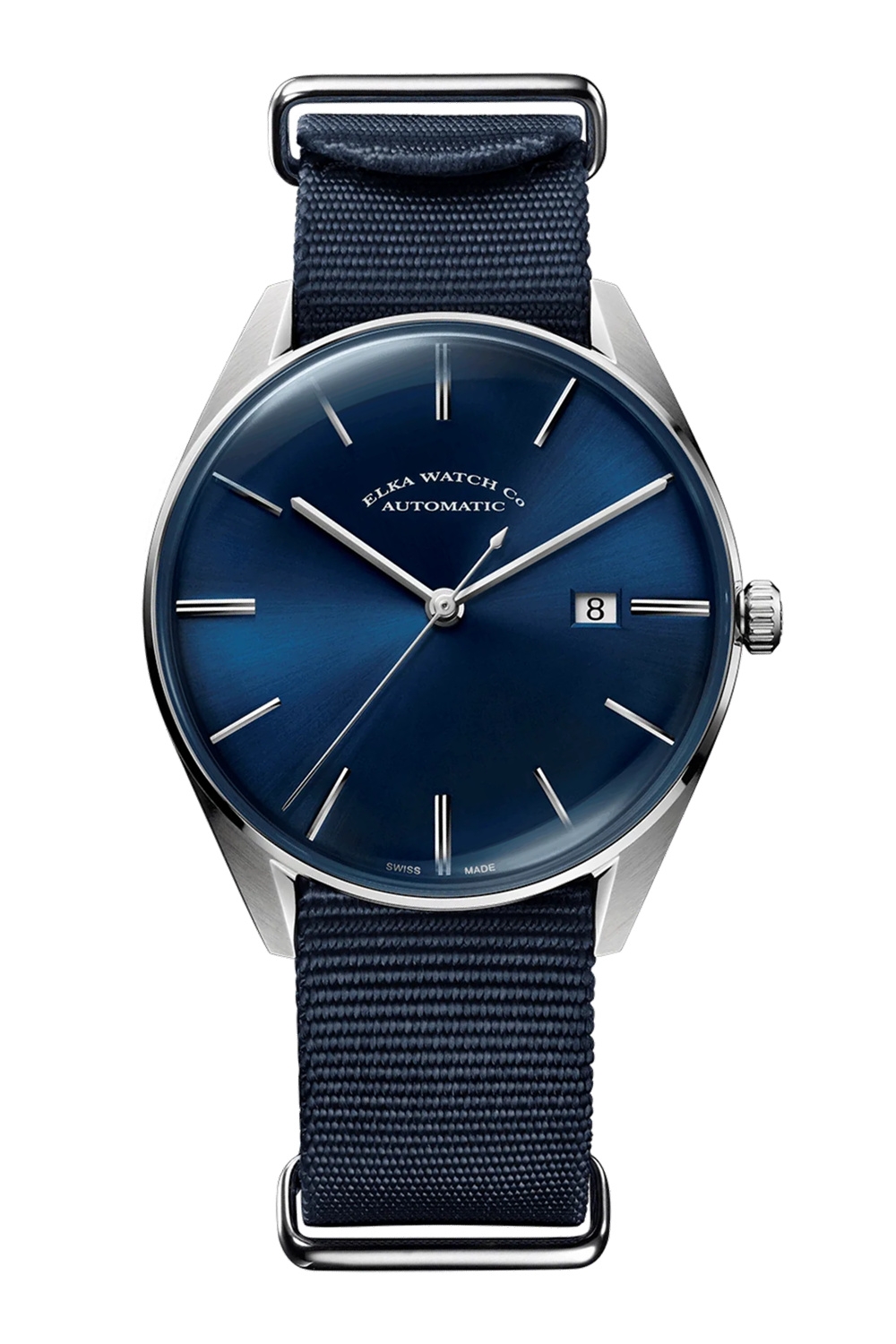 Elka Watch Co. D02-0902 : D-Series Stainless Steel / Blue  / NATO