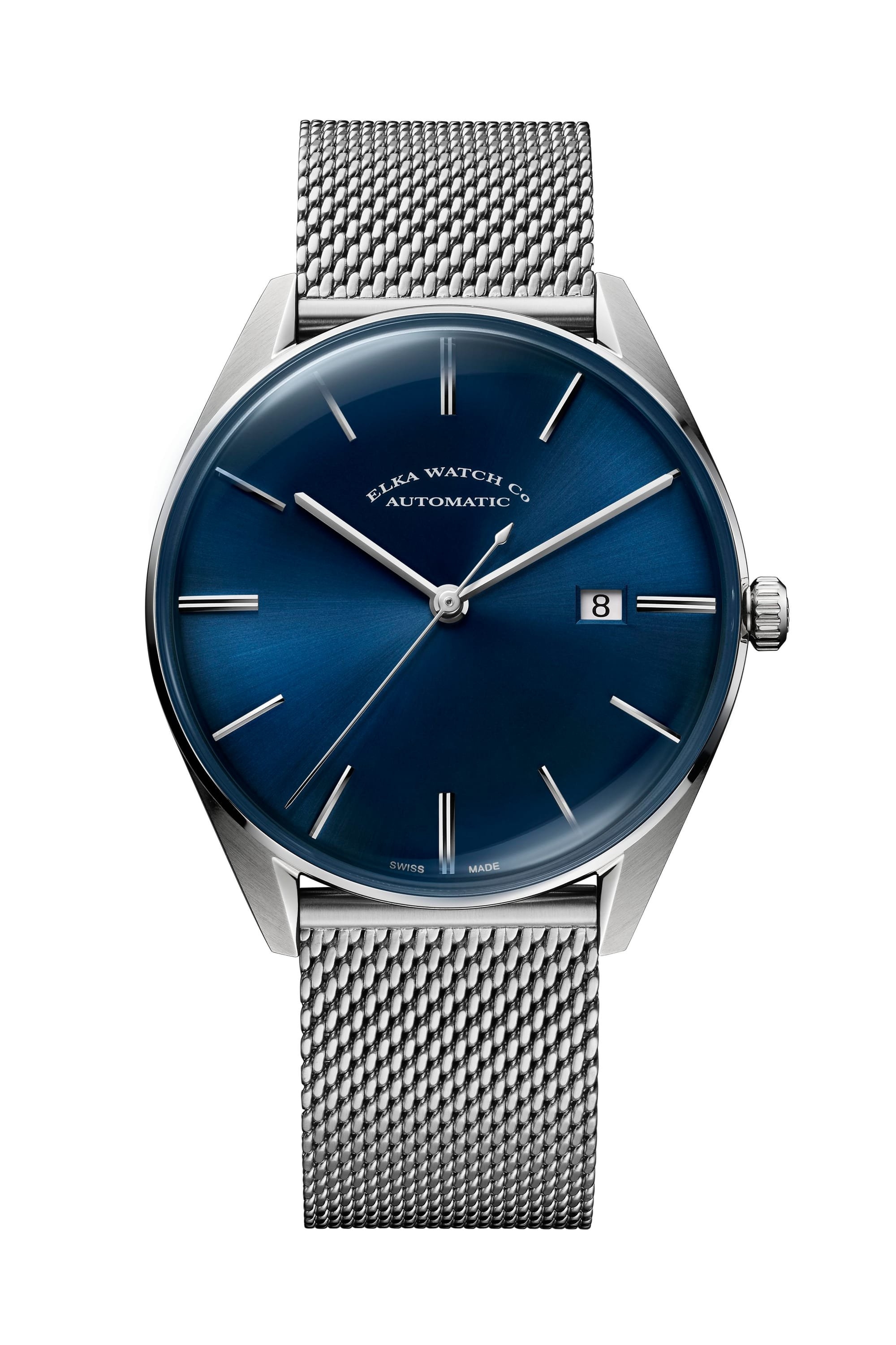 Elka Watch Co. D02-1001 : D-Series Stainless Steel / Blue  / Milanese
