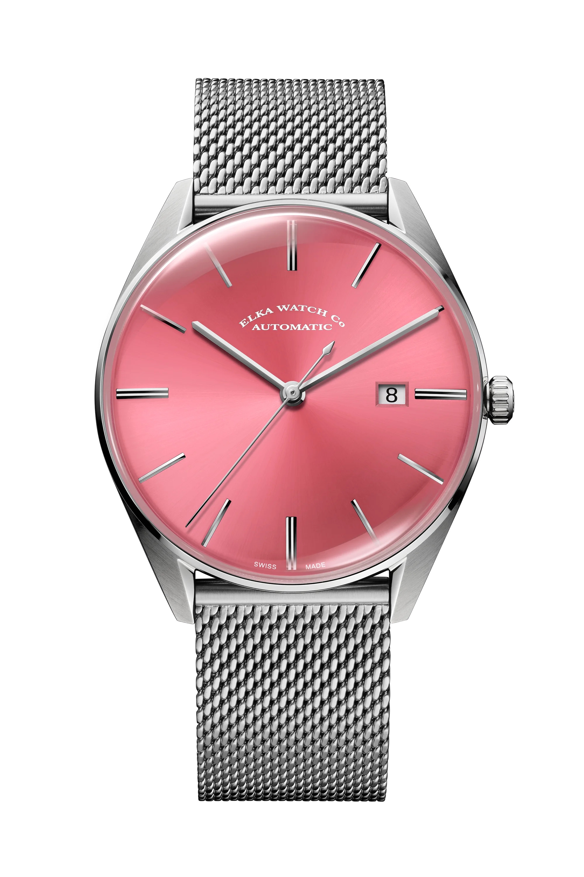Elka Watch Co. D06-1001 : D-Series Stainless Steel / Pink / Milanese