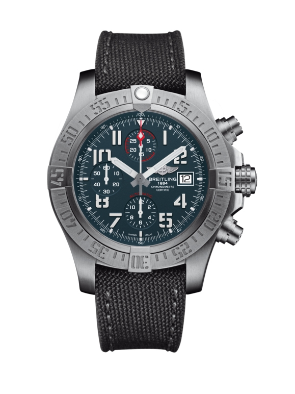 Breitling E13383101M2W1 : Avenger Bandit Titanium / Titanium Gray / White Hands / Military / Pin