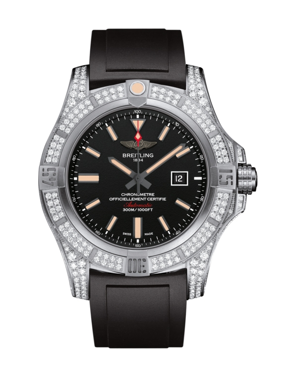 Breitling E1731063.BD12.137S : Avenger Blackbird 48 Titanium / Diamondworks / Volcano black / Rubber