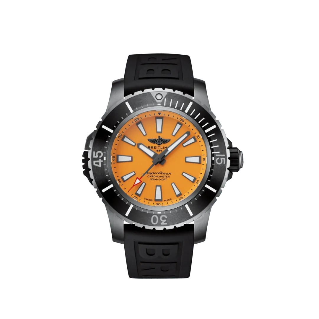 Breitling E17369241I1S1 : Superocean II 48 Titanium / Yellow / Rubber / Pin