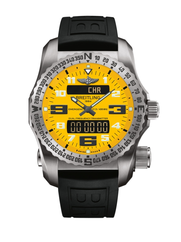 Breitling E76325A4/I520/156S/E20DSA.4 : Emergency II Titanium / Yellow / Rubber / Folding
