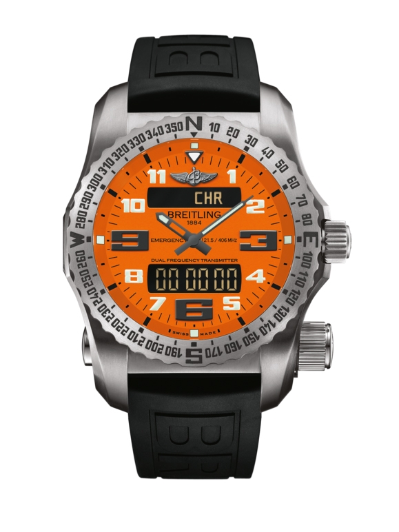 Breitling E76325A5/O508/156S/E20DSA.4 : Emergency II Titanium / Orange / Rubber / Folding
