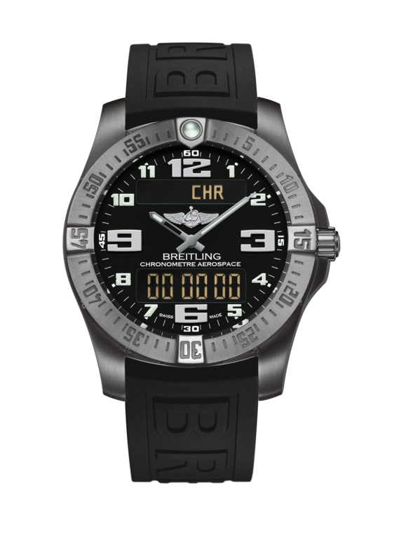 Breitling E7936310/BC27/152S/A20SS.1 : Aerospace Evo Titanium / Black / Rubber / Pin