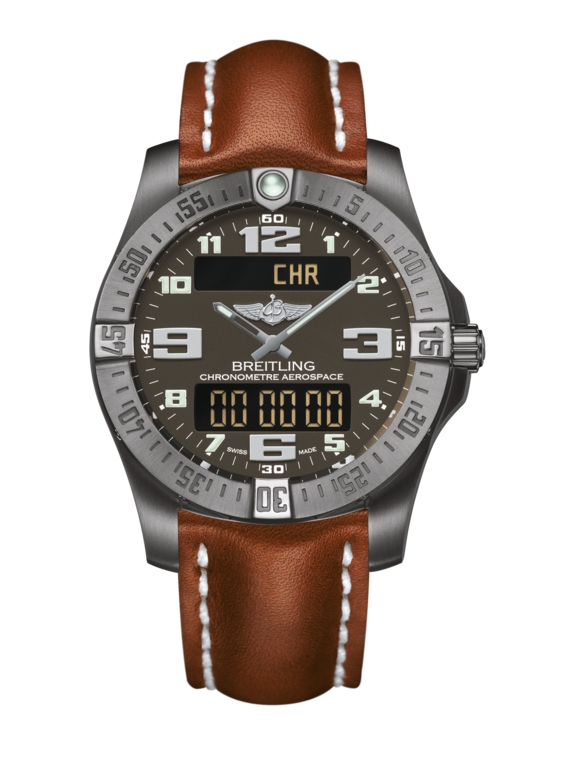 Breitling E7936310/F562/433X/A20BASA.1 : Aerospace Evo Titanium / Grey / Calf