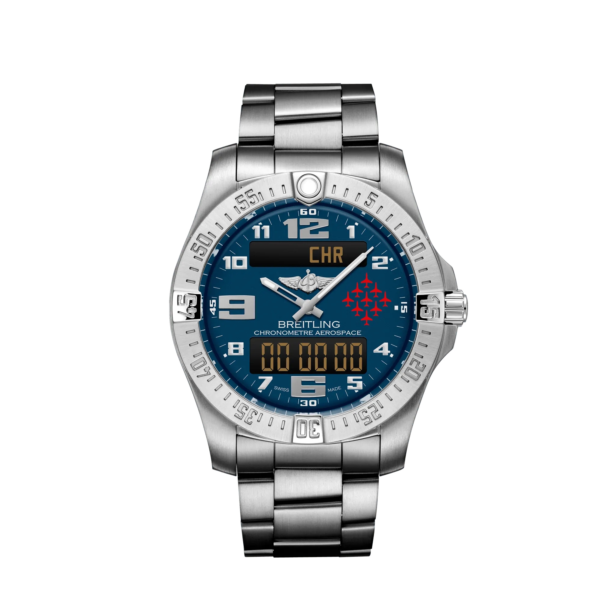 Breitling E793636E1C1E1 : Aerospace Evo Titanium / Red Arrows