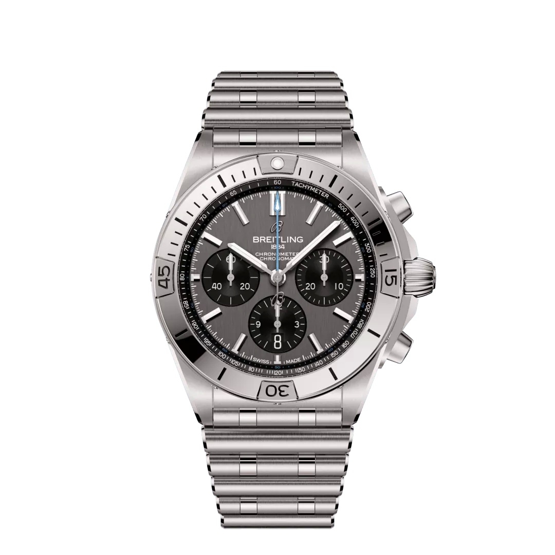 Breitling EB0134101M1E1 : Chronomat B01 42 Titanium / Grey / Rouleaux
