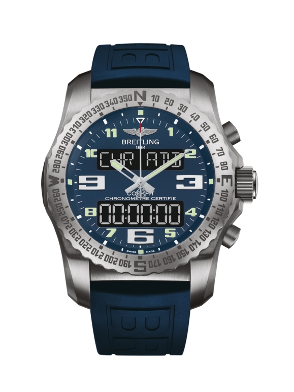 Breitling EB501019/C904/160S/E20DSA.4 : Cockpit B50 Titanium / Blue / Rubber / Folding