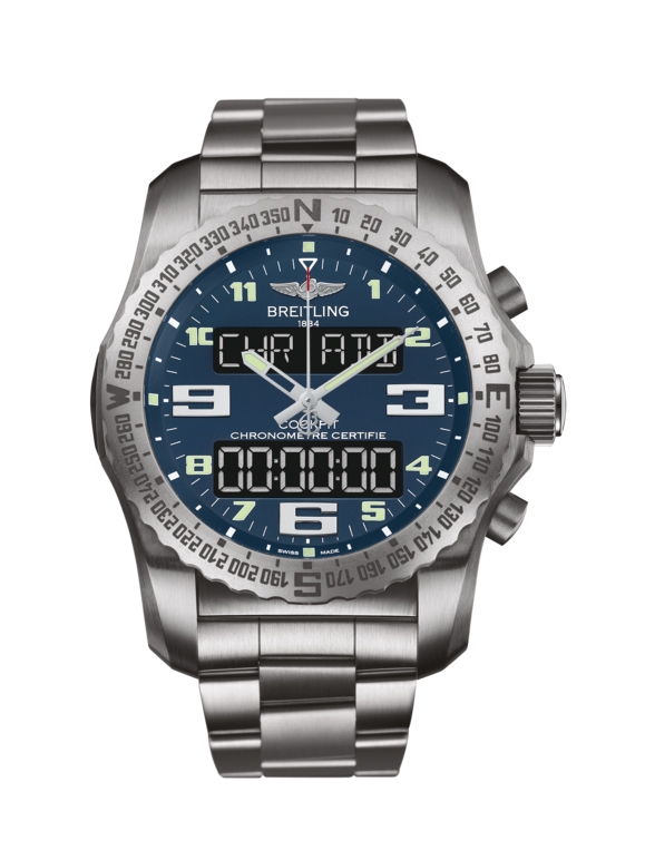 Breitling EB501019/C904/176E : Cockpit B50 Titanium / Blue / Bracelet