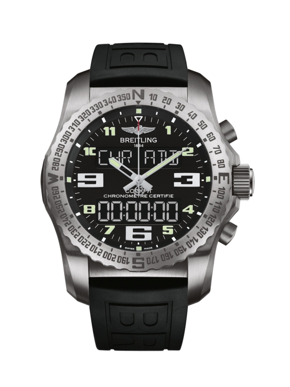 Breitling EB5010221B1S1 : Cockpit B50 Titanium / Black / Rubber / Folding