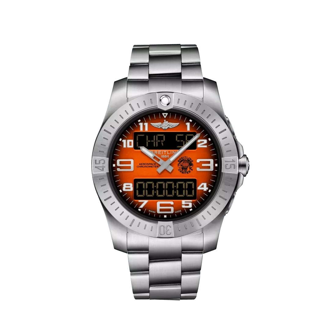 Breitling EB70101A1O1E1 : Aerospace B70 Orbiter Titanium / Orange / Bracelet