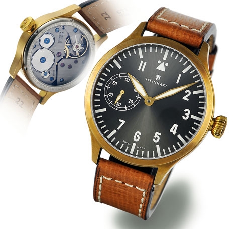 Steinhart F0320 : Nav B-Uhr 44 Handwinding Bronze