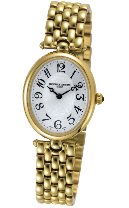 Frederique Constant FC-200A2V5B : Art Deco Oval Yellow Gold / Silver / Bracelet
