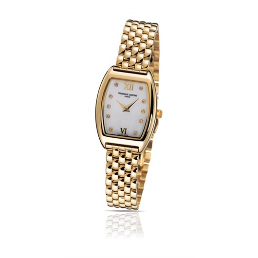 Frederique Constant FC-200MPWD1T25B : Art Deco Tonneau Yellow Gold / MOP / Bracelet