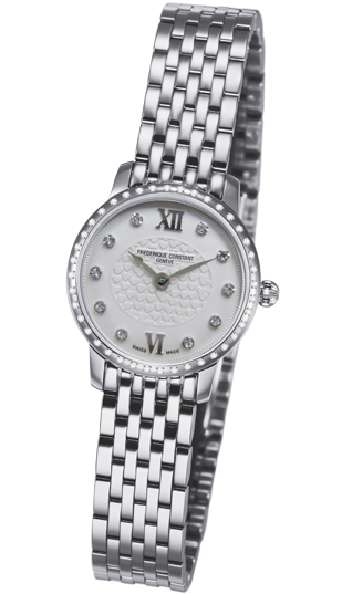 Frederique Constant FC-200WHDSD6B : Slimline Mini Stainless Steel - Diamond / Silver / Bracelet