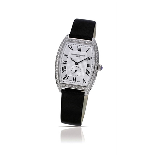 Frederique Constant FC-235M3TPV6 : Art Deco Tonneau Small Second Stainless Steel - Diamond / Silver