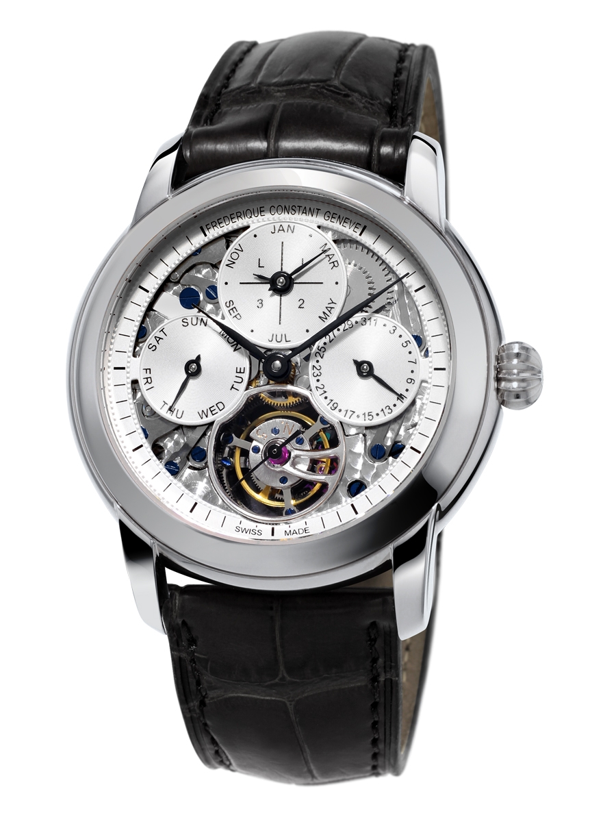 Frederique Constant FC-975S4H6 : Classic Tourbillon Perpetual Calendar Manufacture / Silver / Skeleton