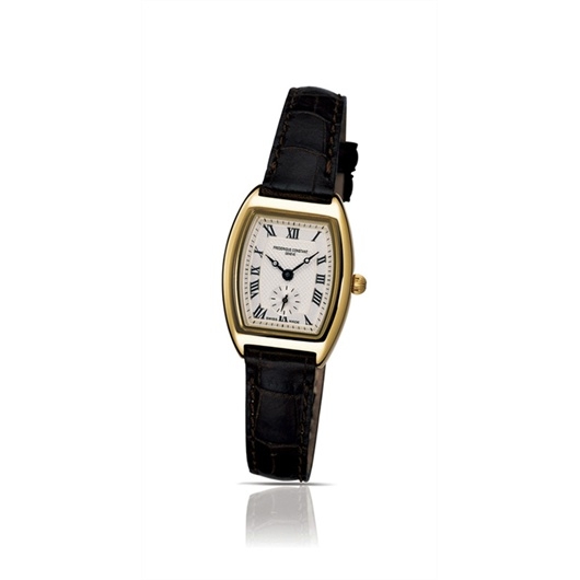Frederique Constant FC235M1T25 : Art Deco Tonneau Small Second Yellow Gold / Silver
