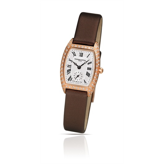 Frederique Constant FC235M1TPV24 : Art Deco Tonneau Small Second Yellow Gold - Diamond / Silver