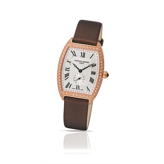 Frederique Constant FC235M3TPV4 : Art Deco Tonneau Small Second Yellow Gold - Diamond / Silver