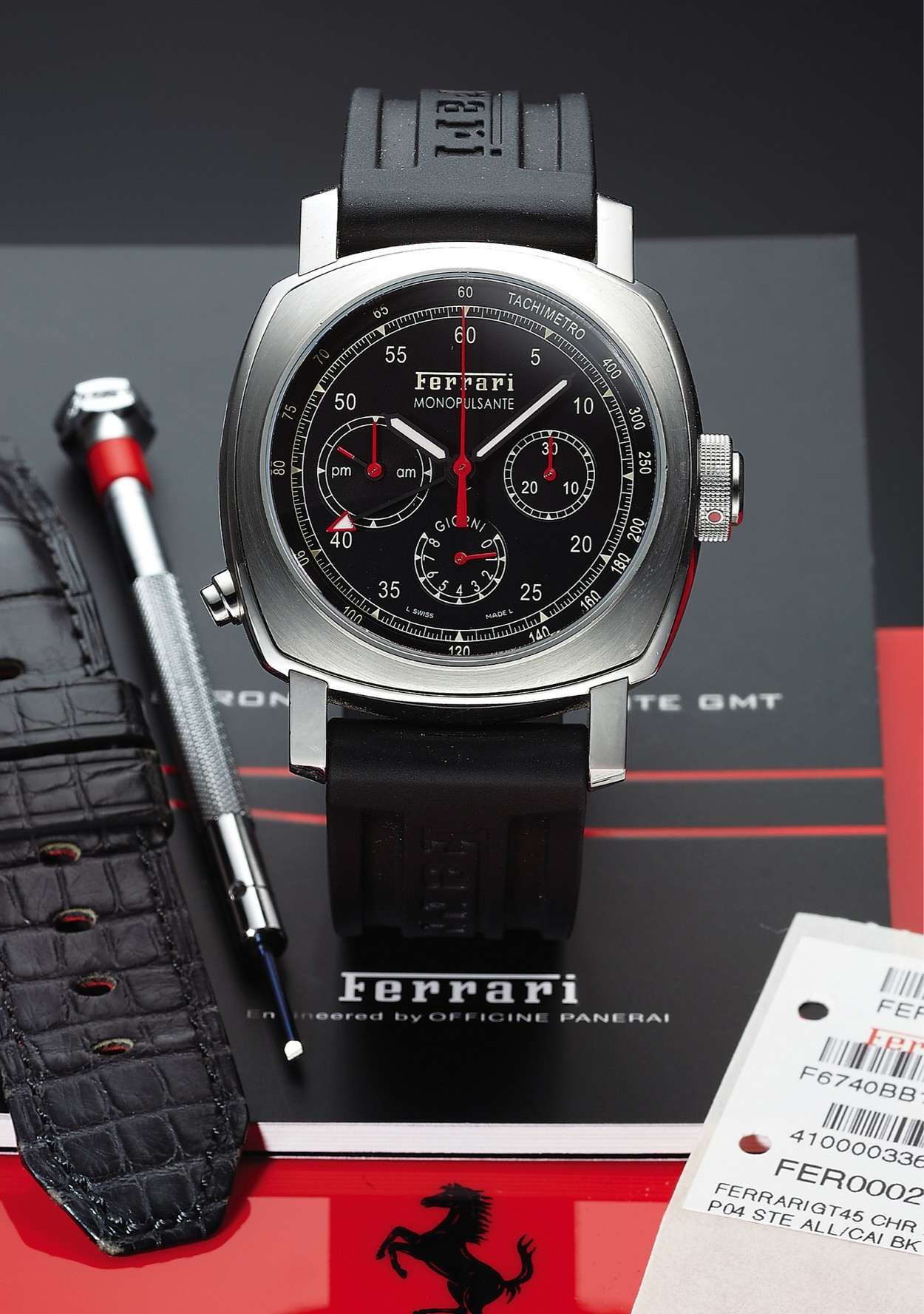 Panerai FER00020 : Ferrari Granturismo 8 Days Chrono Monopulsante GMT