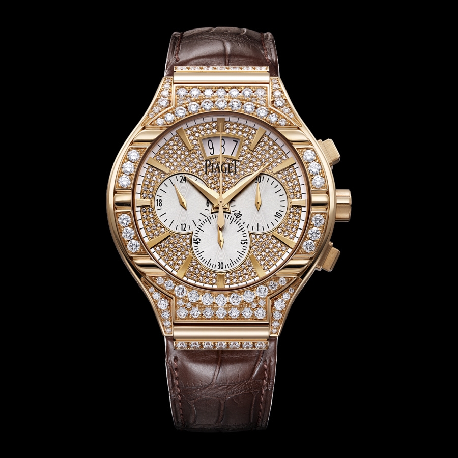Piaget G0A33039 : Polo 43 Chronograph Pink Gold Full Diamond