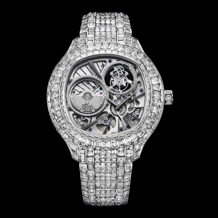 Piaget G0A37040 : Emperador Coussin Tourbillon White Gold Diamond Bracelet