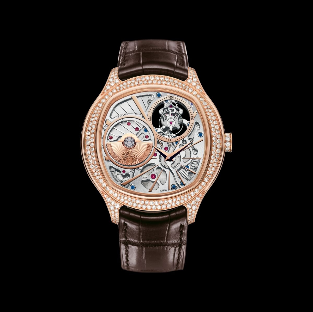 Piaget G0A38058 : Emperador Coussin Tourbillon Pink Gold Diamond