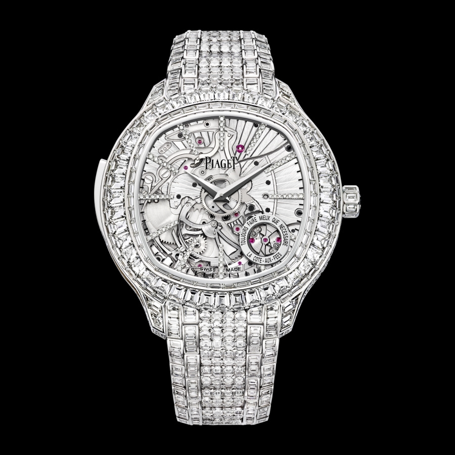 Piaget G0A39020 : Emperador Coussin Minute Repeater White Gold Diamond Bracelet